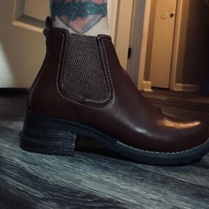 Eastland Dark Brown Ankle Booties